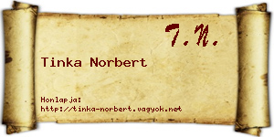 Tinka Norbert névjegykártya